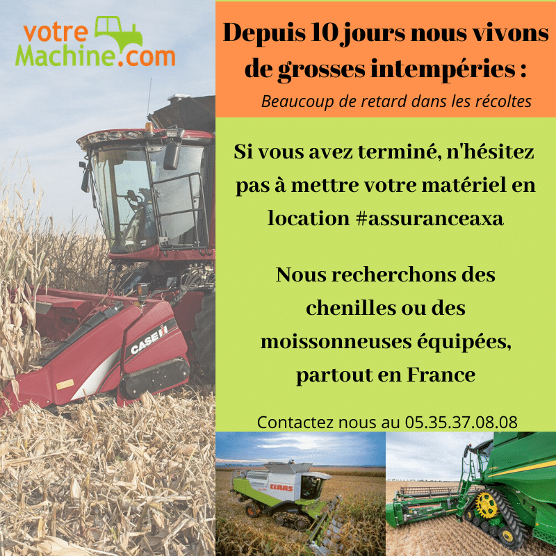 matériel agricole pour faire face aux intempéries